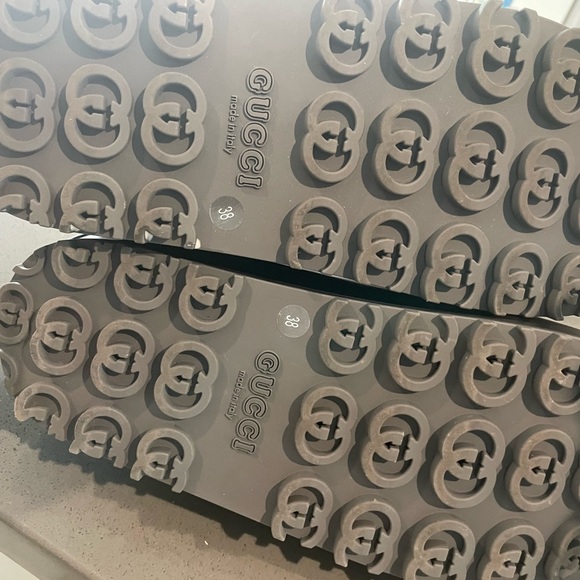 Gucci Black Rubber Slides from my closet. I wore these once no box! Size 38 - Picture 2 of 7